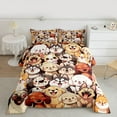 thumbnail image 2 of Manfei Cute Cartoon Dogs Full Size Comforter Sets,Pet Animal Lovers Bedding Comforter Set,Beige Orange Gray Bedding Sets For Boys Girl,Ultra Soft Home Decor Reversible,3pcs, 2 of 8