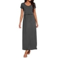 thumbnail image 2 of Women's Split Maternity Long Dresses Nursing Dresses for Breastfeeding, 2 of 5