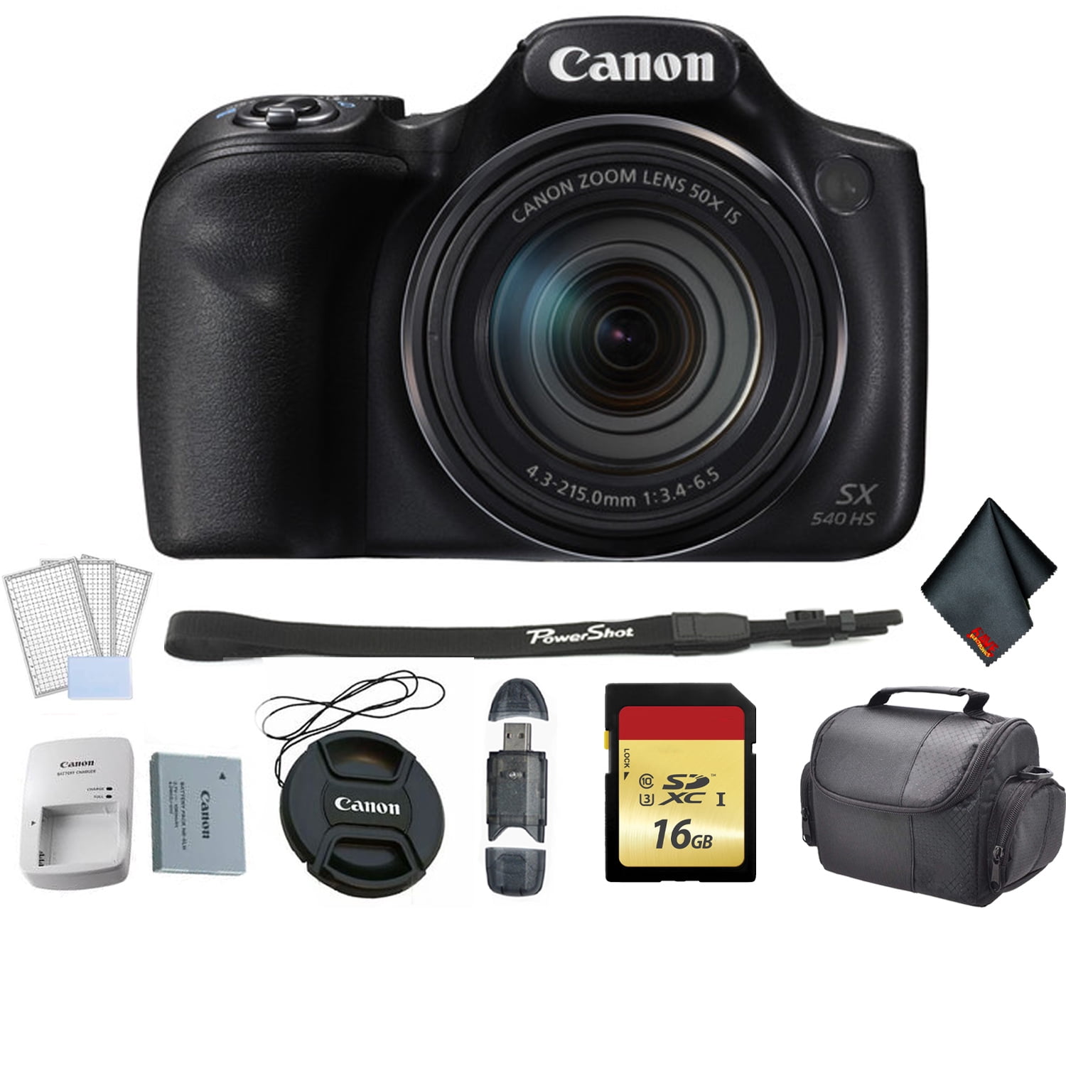 Canon PowerShot SX540 HS Digital Point and Shoot Camera Bundle with