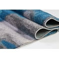 thumbnail image 5 of Kensington Marble Abstract Pattern Indoor Area Rug Carpet in Teal Cream Grey, 4x6 (3'11" x 5'7", 120cm x 170cm), 5 of 5