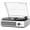 Frosted Silver, variant on Vinyl Record Player Turntable with Built-in Bluetooth Receiver & 2 Stereo Speakers, 3 Speed 3 Size Portable Retro Record Player for Entertainment and Home Decoration