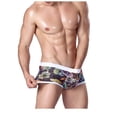 thumbnail image 2 of Bóxer Ropa Interior Poca Altura Se Eleva Boxeadores de Encaje Bermudas Baño Escritos para Chico Hombre, 2 of 8