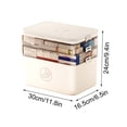 thumbnail image 3 of First Aid Kit Container, Staron 2026 Portable 3-Tier Storage Box With Handle, Large Capacity Plastic Organizer For Home Travel Emergency Supplies, 3 of 6