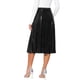 thumbnail image 3 of Falda midi de cóctel brillante y con lentejuelas de cintura alta para mujeres INSPIRE CHIC XS negra, 3 of 6