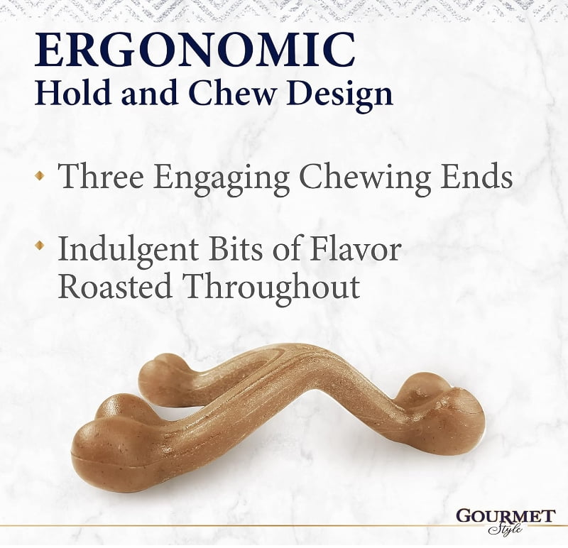 Nylabone Gourmet Style Wishbone Dog Chew Toy Chicken Flavor Large [New Dog Supplies, Dog Chew Toys, Nylabone, Dog Supplies] 1 count