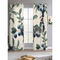 thumbnail image 2 of Blueberry Spring Leaves Sheer Curtains 84 Inch Length 2 Panels Set for Living Room/Bedroom, Beige Botanical Branches Kitchen Curtains Grommet Semi-Sheer Curtains Drapes Window Treatments 52"x84"x2, 2 of 7