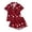 Red, variant on JIAYUE Girl Kids Pajamas Casual Halloween Pattern Printed With Notched Collar Short Sleeve Tops And Shorts For Home Wear Cozy For Lightweight And Breathable Comfort Sleepwear,7-8 Years
