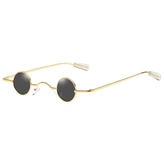 Shades Hop Retro Round Shape Fashion Sunglasses for Women and Men with Gold