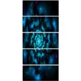 thumbnail image 2 of Fleur Fractale Parfaite en Noir et Bleu - Impression d'Art Floral sur Toile, 2 of 3