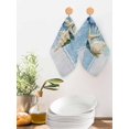 thumbnail image 2 of Blue Coastal Starfish Kitchen Dish Towels for Drying Dishes Set of 3, Vintage Grey Nautical Coral Summer Waffle Weave Microfiber Hand Tea Bathroom Towels Quick Dry & Absorbent Towel 12x12, 2 of 7