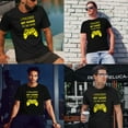 thumbnail image 3 of Greenyef Graphics I Paused My Game to Be Here Gamer Gift Funny Tee Men's T-Shirt Style-23 (Black & Yellow, X-Large), 3 of 6