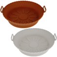 thumbnail image 1 of 2 Pcs Pot en Silicone pour Friteuse à Air Chaud avec Poignée Doublure Réutilisable pour Friteuse à Air Panier en Silicone pour Friteuse à Air Accessoires pour Friteuse à Air Four Micro-Ondes, 1 of 11