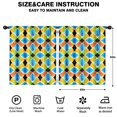 thumbnail image 2 of Blackout Kids Curtains,Colorful Geometric Pattern Childrens Insulated Curtains Set Of 2,Bedroom Essentials,Toddler Room Decor 52x63in(132x160cm), 2 of 4