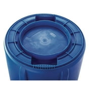 Rubbermaid Commercial Vented Round Brute Container, 44 gal, Plastic, Blue