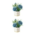 thumbnail image 2 of mmirethe Fake Peony Silk Hydrangea Flower Realistic Appearance Artificial Flowers With Vase Simulation Flower Set Low Maintenance rose blue 2Set, 2 of 6
