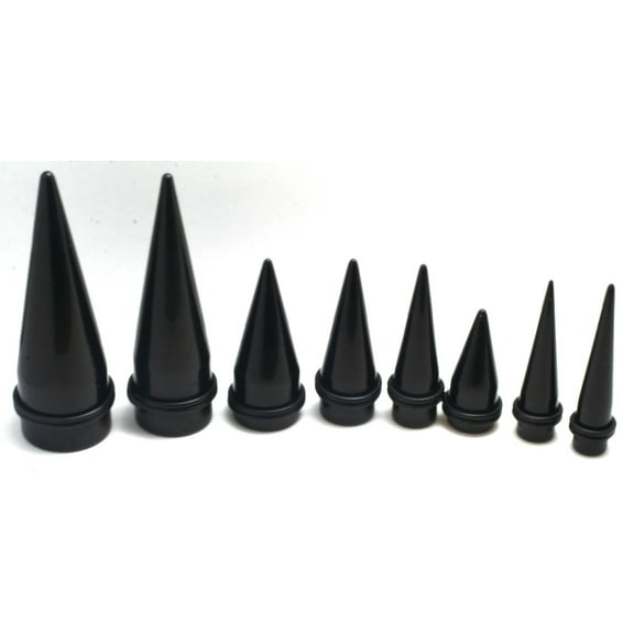 00G 7/16 1/2 9/16 5/8 3/4 7/8 1" Black Tapers for Ear Stretching Big Size Gauges