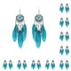 thumbnail image 3 of Minnieouse Pendientes de borla de girasol, colgantes de gota larga bohemios, colgantes de oreja hechos a mano cómodos para mujeres y niñas, azul Type1 NO1, 3 of 6