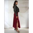 thumbnail image 3 of Maxi Satin Skirt with Side Slit, 3 of 5