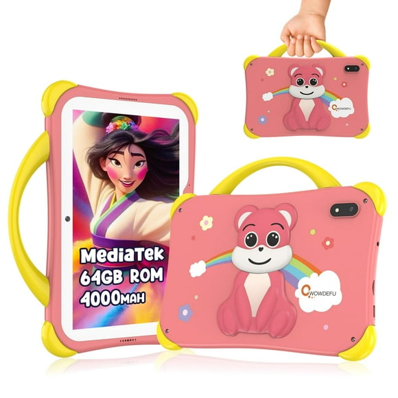 CWOWDEFU Kid's Tablet, 7' Tablet for Kids, 64Gb Android 14 Tablet Features 4000mAh Battery, Bluetooth 5.0, 5G WiFi, 5MP+2MP Dual Camera, Best Gift for Children