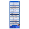 thumbnail image 4 of EIMELI Classroom Pocket Chart 14 Pockets Hanging File Organizer Daily Schedule Hanging Bag Strong Schedule Planner Wall Hanger Hanging Literature Paper Holder, 4 of 9