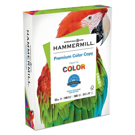 Hammermill 10263-0 PREMIUM COLOR COPY PAPER  100 BRIGHT  32LB  LETTER  PHOTO WHITE (500-Sheets/Ream)