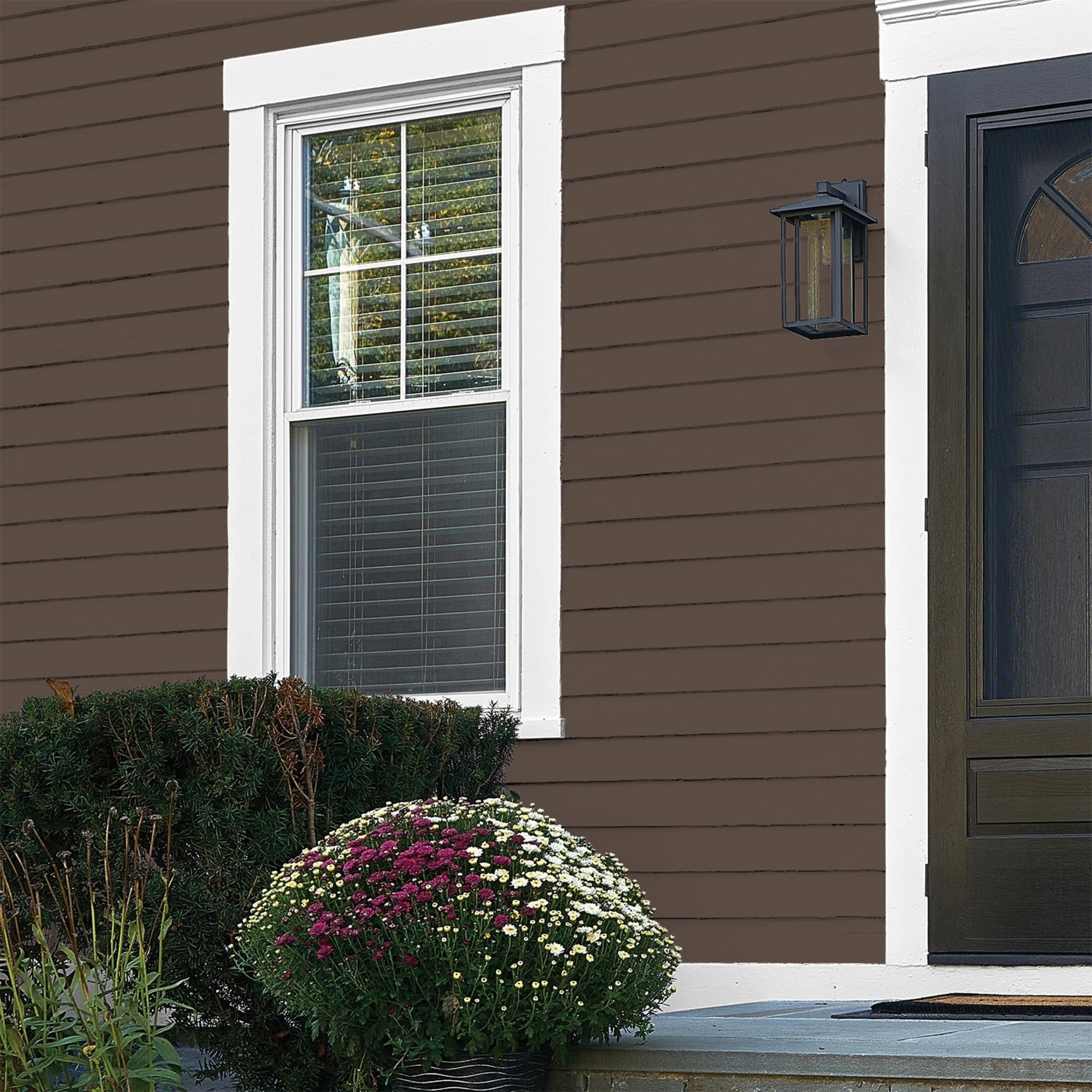 Glidden One Coat Sarsaparilla / Brown Flat Exterior Paint with Primer, 1 Gallon