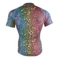 thumbnail image 4 of joogoo Rainbow Glitter Pattern Men's Cycling Jerseys Mountain Bike Short Sleeve Tops S, 4 of 7
