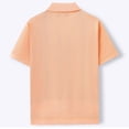 thumbnail image 3 of Men's New Summer Striped Ice Silk Shirt, Color Contrast, Lapel, Cut Out Design, for Work & Casual, Multiple Sizes, 3 of 3