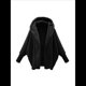 thumbnail image 5 of Chaqueta con Capucha y Cuello en V de Larga de Color Liso para Mujer, Informal, Holgada, de Felpa, Sin Botones. Negro 4XL, 5 of 7