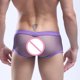 thumbnail image 5 of ropa interior sexy para hombres pantalones cortos impresos con letras calzoncillos con bolsa abultada púrpura / xl, 5 of 8