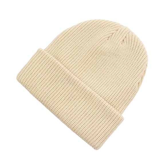 Wdgfv Unisex Winter Knit Hat With Ear Thermal Lined Warm Cap For Cold Weather Outdoor Activities Beige One Size