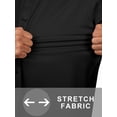thumbnail image 2 of sogami Men's Stretch Dress Shirts Long Sleeve Formal Button Down Shirt Spread Collar Black, 2 of 7