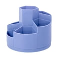 thumbnail image 1 of Rotating Art Supply Organizer, Pen Holder 7 Compartments,Colored Pencil, Brushes, Desktop Storage Box in Classroom & Studio, Gift for Teachers, Classmates, and Friends,Blue, 1 of 8