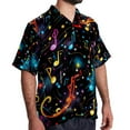thumbnail image 2 of Note Men's Button Down Hawaiian Print Short Sleeve Casual Summer Beach Shirts, 2 of 6