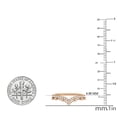 thumbnail image 3 of Dazzlingrock Collection 0.33 Carat (ctw) Round White Diamond Ladies Chevron Wedding Band 1/3 CT, 14K Rose Gold, Size 8.5, 3 of 3