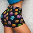 thumbnail image 2 of Sikiie Lovely Planet Print Workout Shorts Women Scrunch Butt Gym Shorts Seamless High Waist Tummy Control Yoga Biker Athletic Shorts, 2 of 5