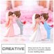 thumbnail image 2 of 2 Pairs Bride Bridegroom Figurine Miniature Couple Statue Wedding Valentine Party Decor Gift, 2 of 3