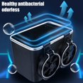 thumbnail image 3 of Caja de almacenamiento para reposabrazos de coche, soporte para vasos, caja de almacenamiento de pañuelos para coche con 2 portavasos plegables, consola multifuncional para coche, 3 of 5