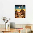 thumbnail image 2 of GOSMITH  Canvas Print Wall Art Joshua Tree Cactus Moonlight Desert Nature Wilderness Illustrations Decorative Bohemian Rustic Century Modern Desert Landscape for Bedroom, 2 of 4