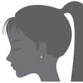 thumbnail image 2 of 10k White Gold 4mm Basket Princess Cut CZ Cubic Zirconia Children Screw Back Baby Girls Earrings, 2 of 3