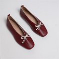 thumbnail image 4 of Willtoo Women Cute Ballet Flats with Bowtie Square Toe Comfortable Slip On Casual Office Work Flats Lightweight Fashion Dress Shoes, 4 of 5