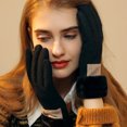 thumbnail image 3 of Guantes Térmicos cálidos de invierno con pantalla táctil y forro polar a prueba de viento, regalo para esquiar al aire libre para mujer 1020, 3 of 5