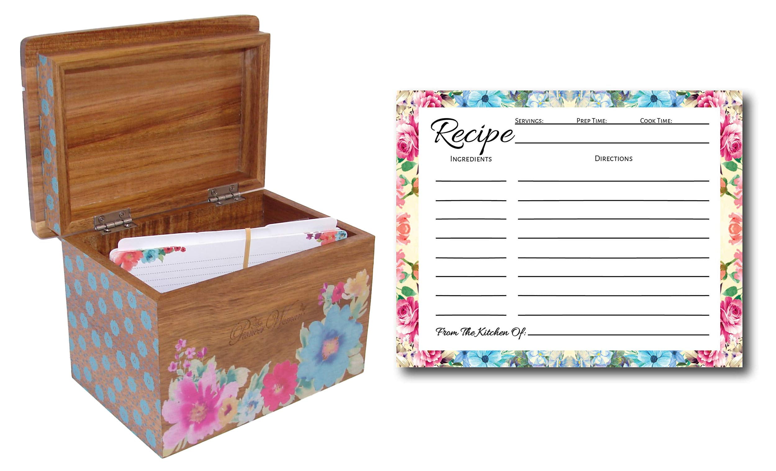 Sweetzer & Orange 4x6 Recipe Cards. Set of 50x Floral, Blank Recipe Cards  4x6 Inches Double Sided. Large Recipe Index Card Fits Standard 4x6 Recipe  Box.