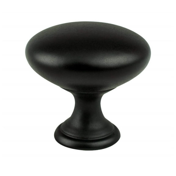 Berenson 9021-1055-P Traditional Advantage One Matte Black Round Knob