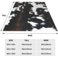 thumbnail image 3 of Cow Fleece Throw Blanket Soft Black and White Cowhide Flannel Plush Lightweight Warm Cozy Blanket for Bed Couch Sofa Travel 60"X50", 3 of 8