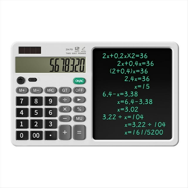 Calculadora de Escritorio con Lápiz Óptico de 12 Dígitos, Calculadora Científica, Bloc de Notas Borrable, para Dibujar y Garabatear, Color .