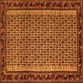 thumbnail image 1 of Ahgly Company Indoor Square Abstract Orange Contemporary Area Rugs, 4' Square, 1 of 1