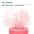 thumbnail image 3 of 6 inch 50 Yards Tulle Ribbon Rolls Pastel Netting Fabric for Gift Wrapping Christmas Wedding, Coral Pink, 3 of 5