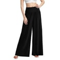 thumbnail image 2 of MLDRA Wide Leg Pants Women Flowy Dressy Cotton Casual Womens Pants Elastic High Waist Palazzo Pant for Women with Pockets, 2 of 7