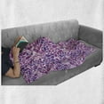 thumbnail image 5 of Abstract Soft Flannel Fleece Throw Blanket, Botanical Theme Abstract Leaves in Purplish Colors Tracery Motifs Natural Art, Cozy Plush for Indoor and Outdoor Use, 70" x 90", Multicolor, by Ambesonne, 5 of 5